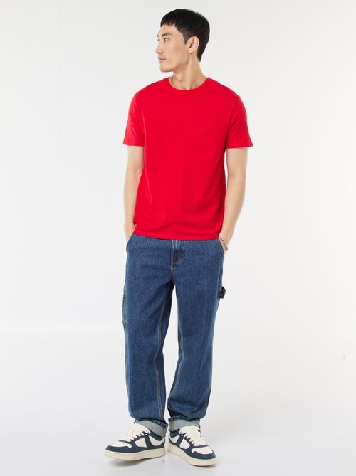 Recht T-shirt van effen jersey - Kiabi