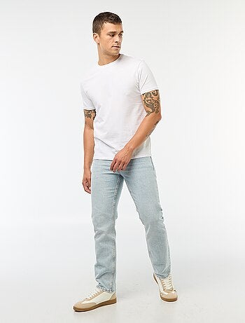 Recht T-shirt van effen jersey