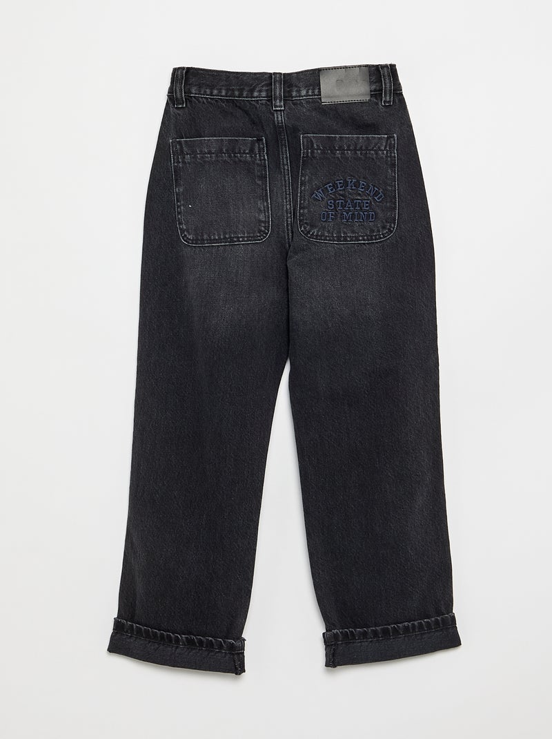 Rechte 5-pocket denim Zwart - Kiabi