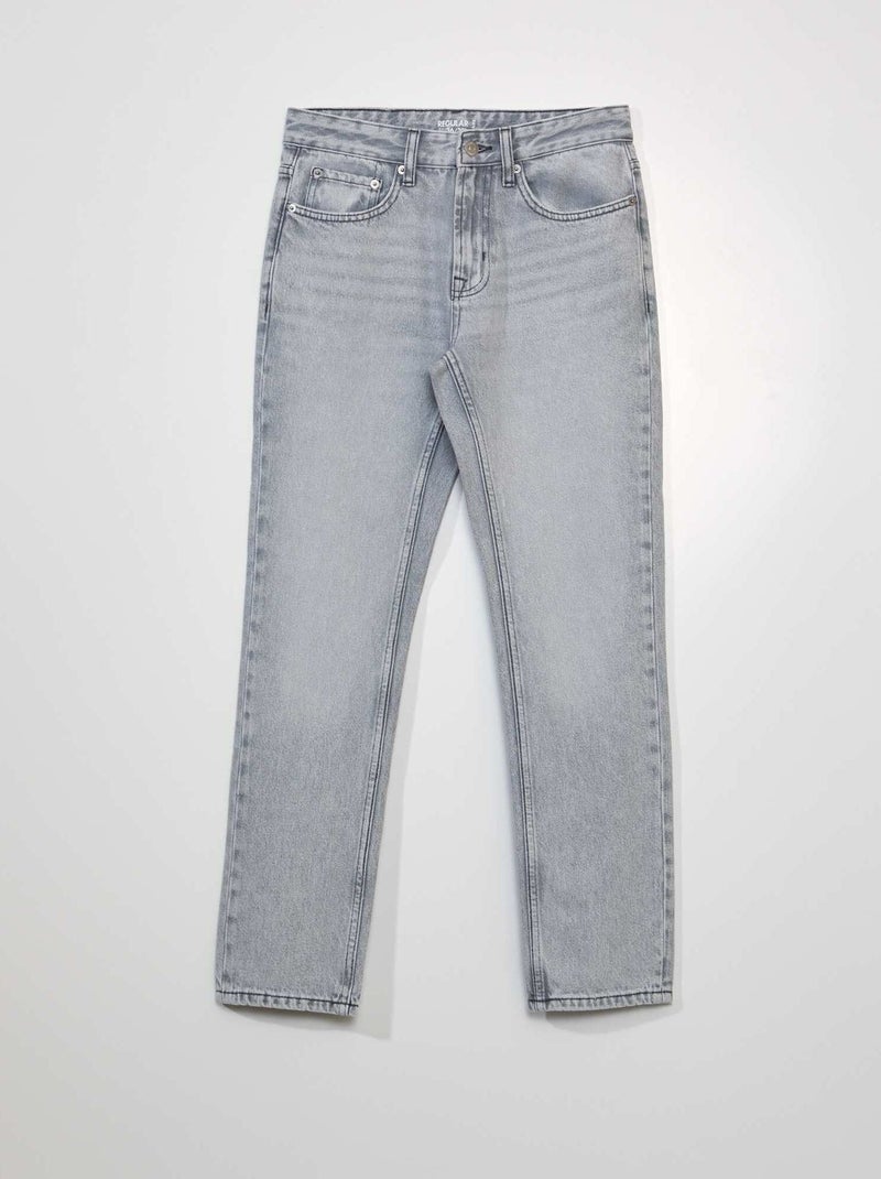 Rechte 5-pocketjeans - L30 GRIJS - Kiabi