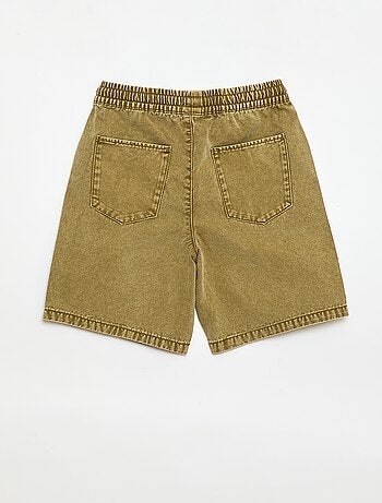 Rechte bermuda met elastische taille