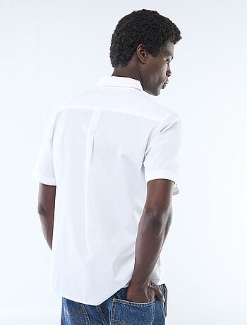 Rechte blouse met korte mouw