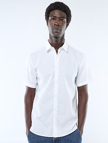 Rechte blouse met korte mouw