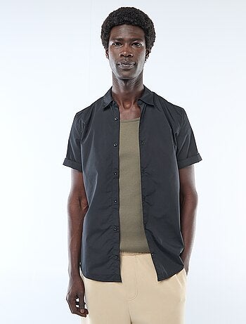 Rechte blouse met korte mouw