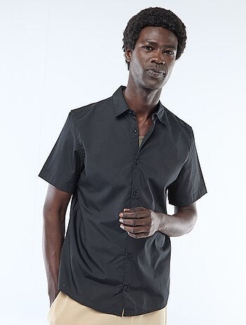 Rechte blouse met korte mouw