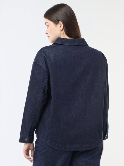 Rechte blouse van denim - Kiabi