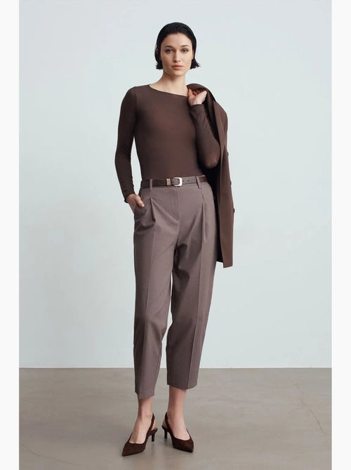 Rechte broek met ceintuur dilvin - Kiabi