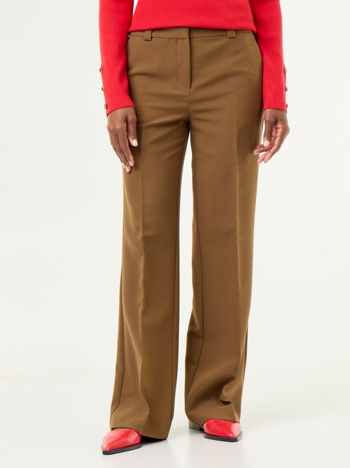 Rechte broek met ceintuur in de taille - Kiabi