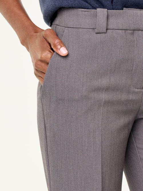 Rechte broek met ceintuur in de taille - Kiabi