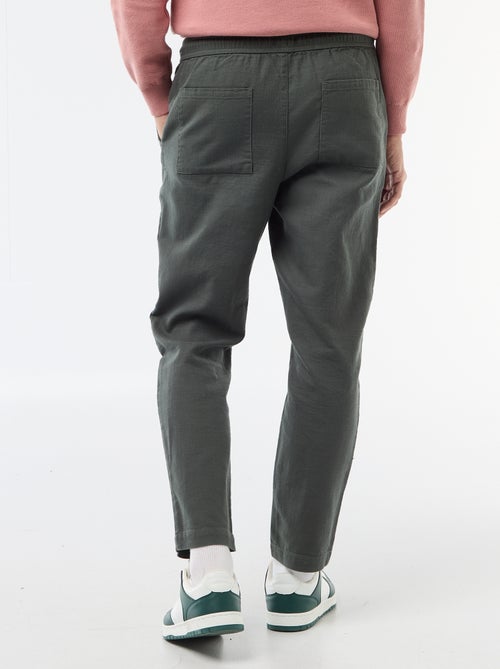 Rechte broek met elastische taille - Kiabi