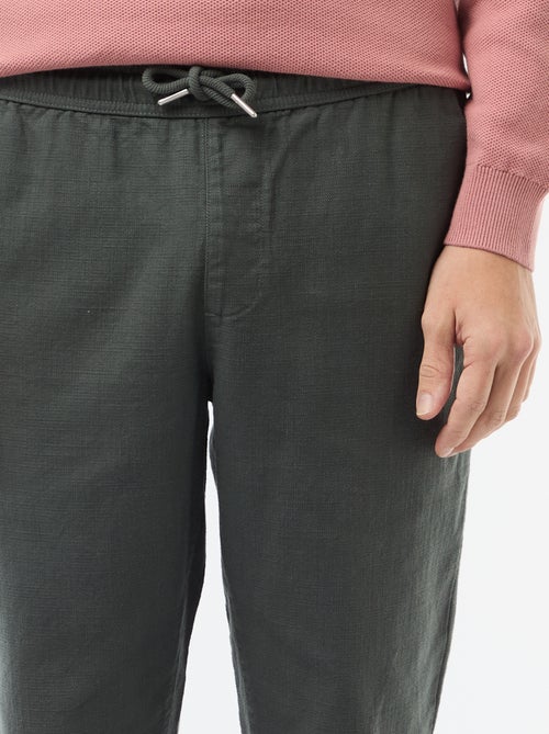Rechte broek met elastische taille - Kiabi
