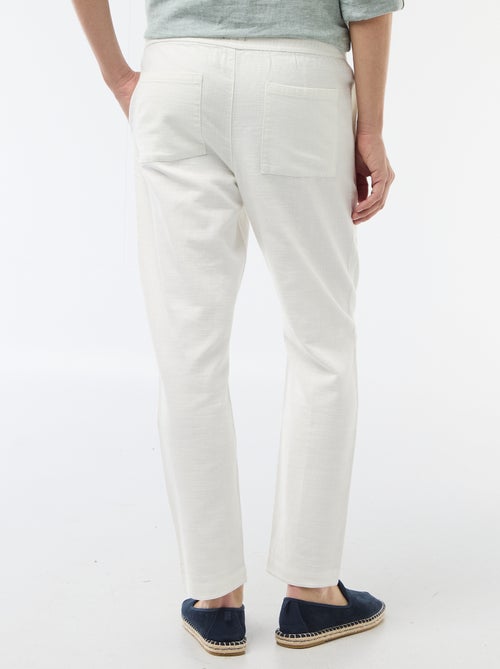 Rechte broek met elastische taille - Kiabi