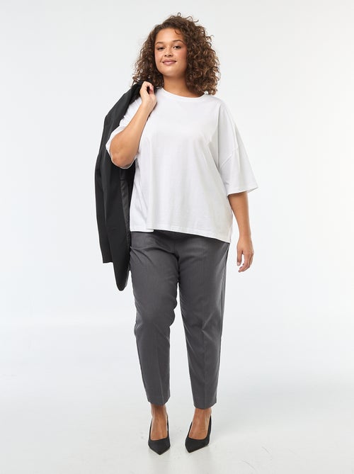 Rechte broek met hoge taille - Kiabi