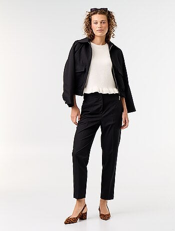 Rechte broek met hoge taille