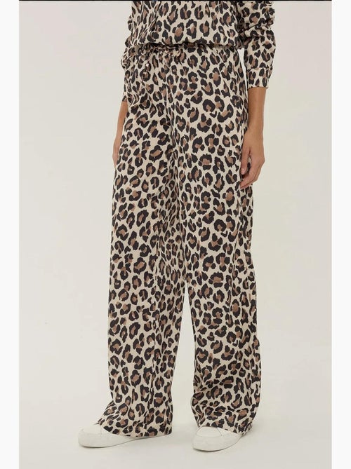 Rechte broek met luipaardprint hiccup - Kiabi