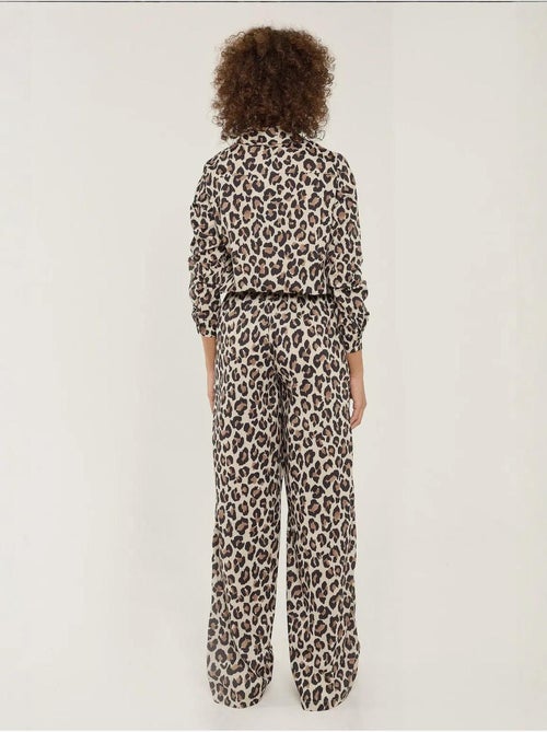 Rechte broek met luipaardprint hiccup - Kiabi