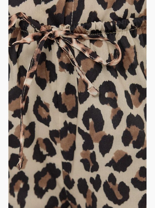 Rechte broek met luipaardprint hiccup - Kiabi