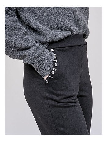 Rechte broek met strassdetails esmena