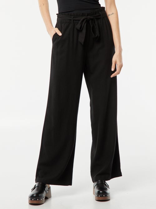 Rechte broek met strikceintuur - Kiabi