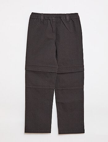 Rechte broek van effen katoen - Gemakkelijk aan te trekken collectie