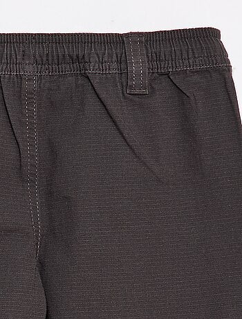 Rechte broek van effen katoen - Gemakkelijk aan te trekken collectie