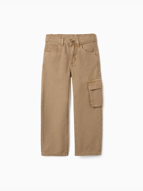 Rechte broek van katoen met 5 zakken - Kiabi Rechte broek van katoen met 5 zakken - Kiabi