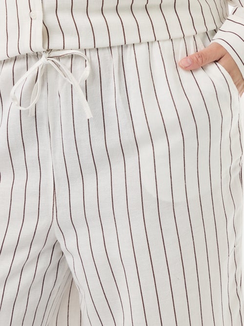 Rechte broek van linnenmix - Kiabi