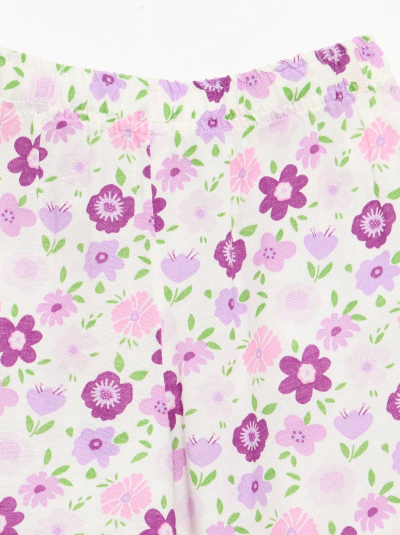 Rechte broek van linnenmix Wit - Kiabi