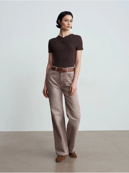 Rechte denim jeans met hoge taille dilvin - Kiabi Rechte denim jeans met hoge taille dilvin - Kiabi