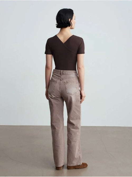 Rechte denim jeans met hoge taille dilvin - Kiabi Rechte denim jeans met hoge taille dilvin - Kiabi