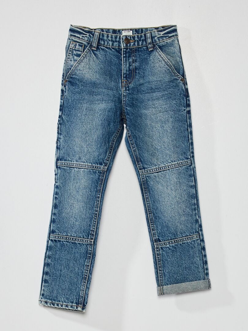 Rechte jeans - 5 zakken BLAUW - Kiabi