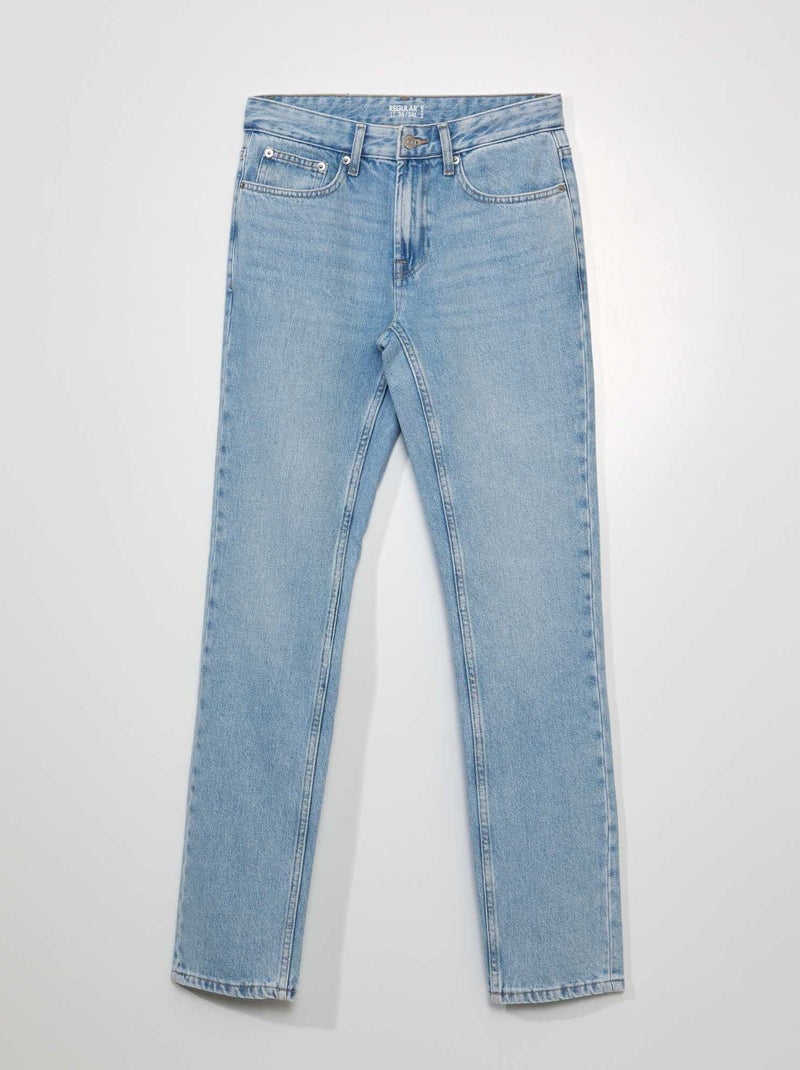 Rechte jeans - L34 BLAUW - Kiabi