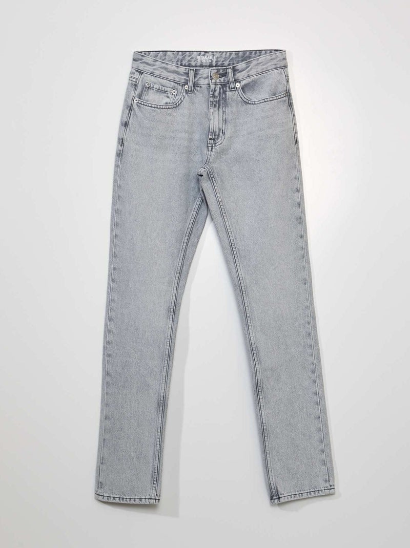 Rechte jeans - L34 GRIJS - Kiabi