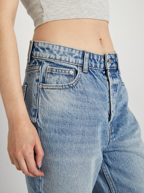 Rechte jeans met hoge taille - Kiabi