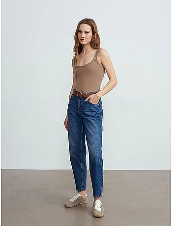 Rechte jeans met lage taille van katoen dilvin