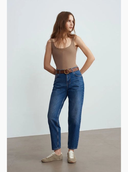 Rechte jeans met lage taille van katoen dilvin - Kiabi