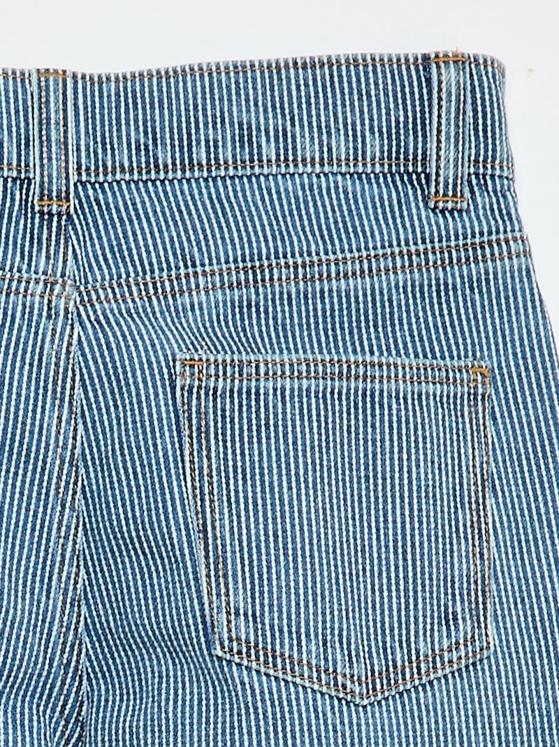 Rechte jeans met motief Blauw - Kiabi