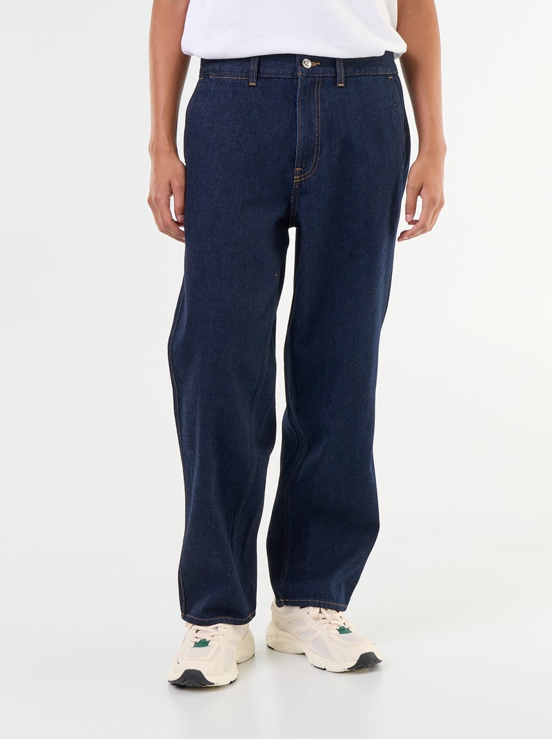 Rechte jeans met steekzakken Blauw - Kiabi