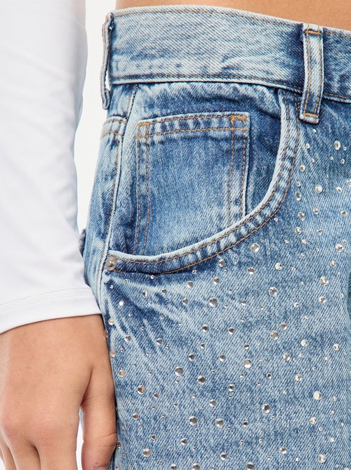 Rechte jeans met stras - Kiabi