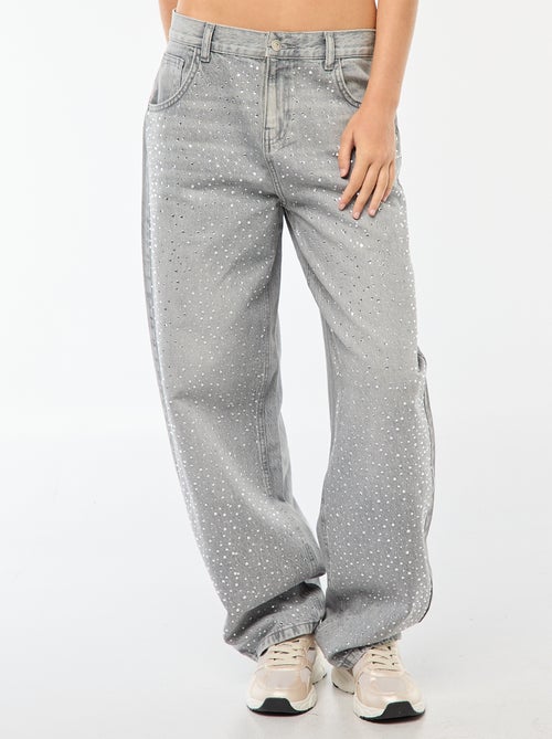 Rechte jeans met stras - Kiabi