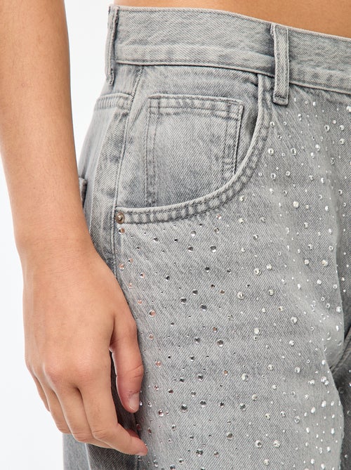 Rechte jeans met stras - Kiabi