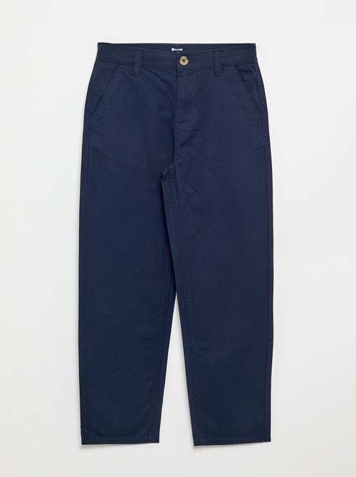 Rechte katoenen broek - Kiabi