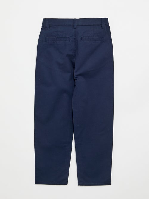 Rechte katoenen broek - Kiabi