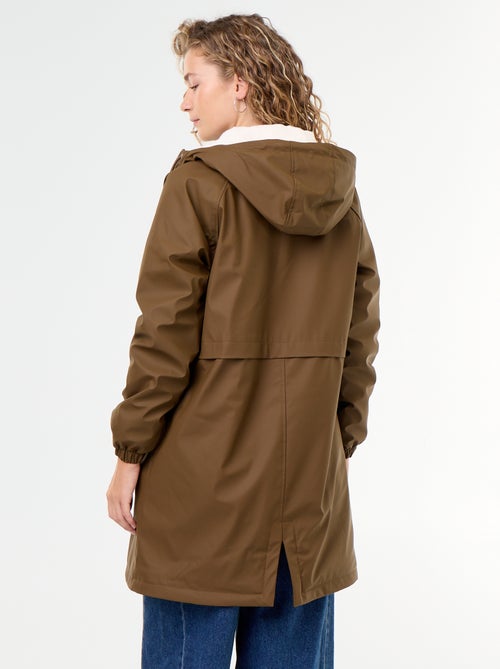 Rechte parka gevoerd met imitatiebont - Kiabi Rechte parka gevoerd met imitatiebont - Kiabi