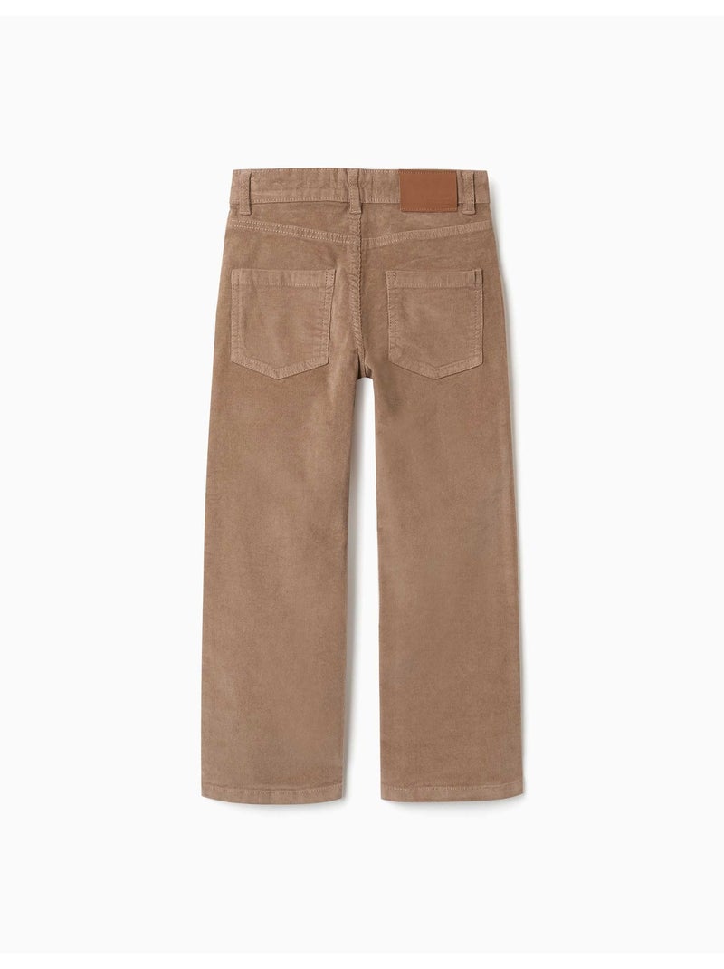 Rechte pasvorm corduroy broek Beige - Kiabi