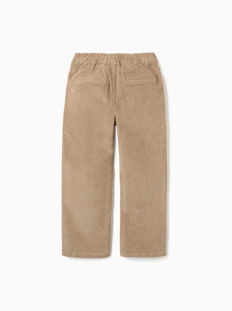 Rechte pasvorm corduroy chino broek Beige - Kiabi