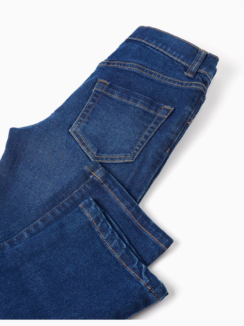 Rechte pasvorm denim broek Donkerblauw - Kiabi