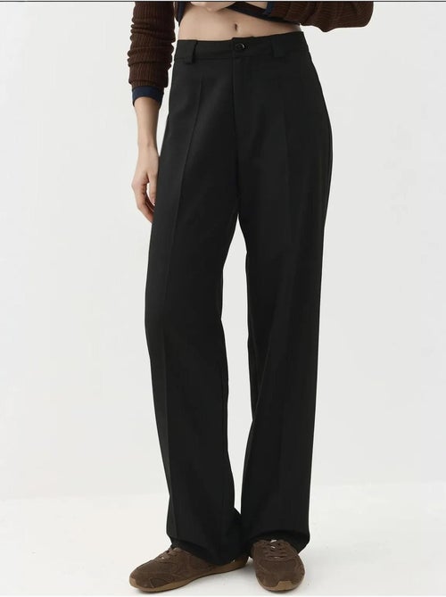Rechte pijp broek met normale taille en knoopsluiting hiccup - Kiabi