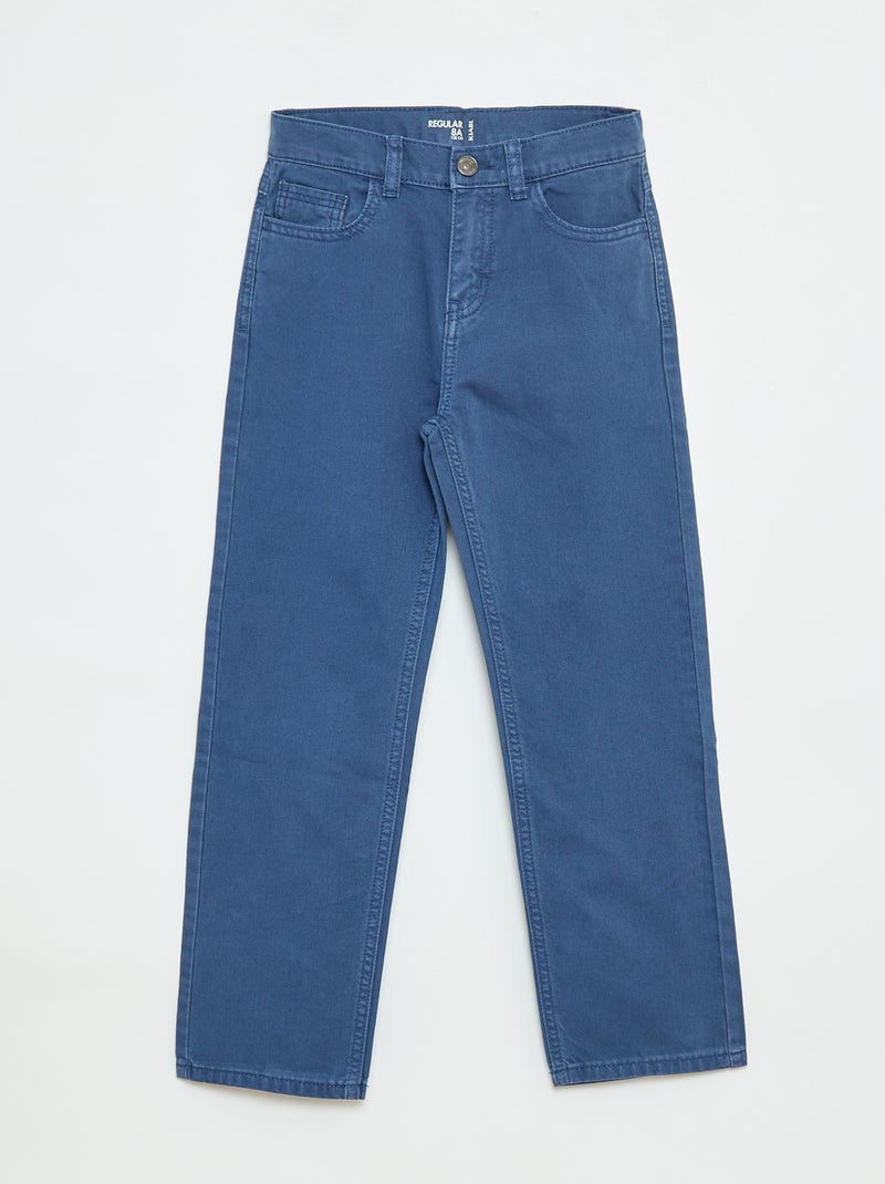 Rechte, regular-fit broek met 5 zakken Blauw - Kiabi