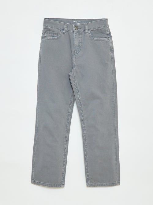 Rechte, regular-fit broek met 5 zakken - Kiabi
